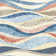 Coastal Mosaic Wave Wall Mural – full artwork