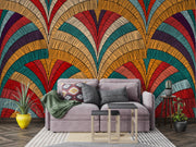 Bohemian Embroidery Fan Wall Mural – room illustration 4