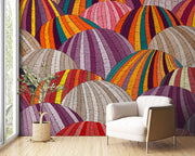 Boho Embroidery Hills Wall Mural – room illustration 4