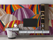 Boho Embroidery Hills Wall Mural – room illustration 2