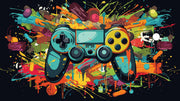Graffiti Game Controller Wall Mural – full artwork