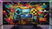 Graffiti Game Controller Wall Mural – room illustration 4