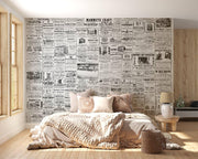 Vintage Newspaper Advertising Wall Mural – room illustration 3
