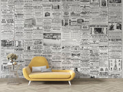 Vintage Newspaper Advertising Wall Mural – room illustration 2