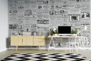 Vintage Newspaper Advertising Wall Mural – room illustration 4