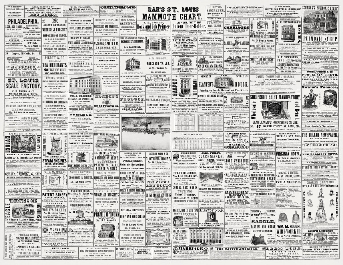 Vintage Newspaper Advertising Wall Mural – full artwork