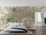 Vintage London Map Wall Mural – room illustration 4