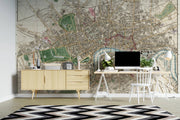 Vintage London Map Wall Mural – room illustration 3