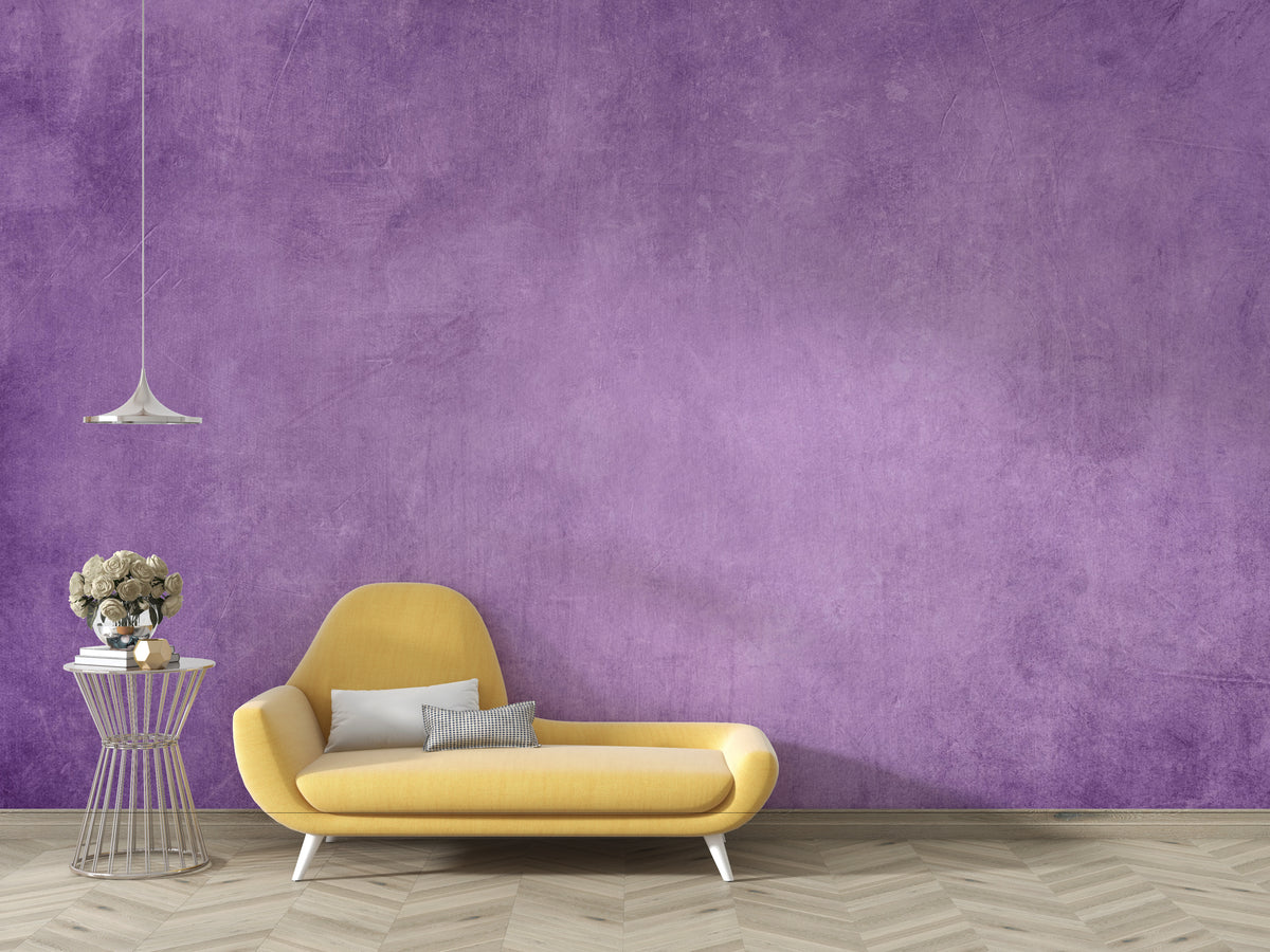 Lilac Plaster-Effect Wall Mural