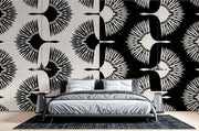 Japandi Crane Bird Wall Mural