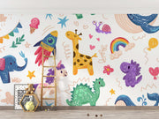 Whimsical Hand-Drawn Doodle Wall Mural