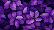 Deep Purple Floral Wall Mural – Luxurious Violet and Plum Botanical Wallpaper with Oversized Flowers for Elegant Interiors.