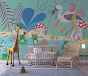 Fairy tale pond wall mural