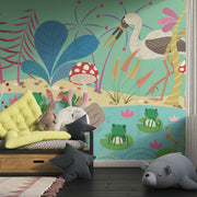 Fairy tale pond wall mural