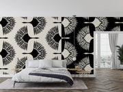 Japandi Crane Bird Wall Mural